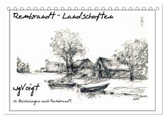 Rembrandt Landschaften wgVoigt (Tischkalender 2025 DIN A5 quer), CALVENDO Monatskalender