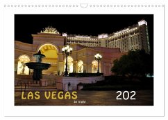 LAS VEGAS - by night (Wandkalender 2025 DIN A3 quer), CALVENDO Monatskalender