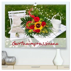Romantische Gartenimpressionen (hochwertiger Premium Wandkalender 2025 DIN A2 quer), Kunstdruck in Hochglanz