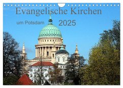 Evangelische Kirchen um Potsdam 2025 (Wandkalender 2025 DIN A4 quer), CALVENDO Monatskalender - Calvendo;Witkowski, Bernd