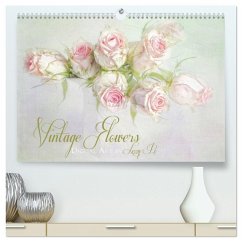 Vintage Flowers (hochwertiger Premium Wandkalender 2025 DIN A2 quer), Kunstdruck in Hochglanz - Calvendo;Pe, Lizzy