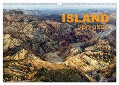 Island von oben (Wandkalender 2025 DIN A3 quer), CALVENDO Monatskalender