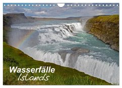 Wasserfälle Islands (Wandkalender 2025 DIN A4 quer), CALVENDO Monatskalender