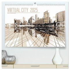 VIRTUAL CITY 2025 CH-Version (hochwertiger Premium Wandkalender 2025 DIN A2 quer), Kunstdruck in Hochglanz - Calvendo;Steinwald, Max