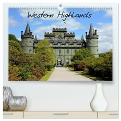 Western Highlands - Schottland (hochwertiger Premium Wandkalender 2025 DIN A2 quer), Kunstdruck in Hochglanz - Schwarz, Sylvia