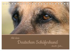 Mit dem Deutschen Schäferhund durch's Jahr (Tischkalender 2025 DIN A5 quer), CALVENDO Monatskalender
