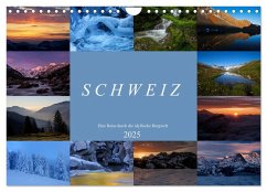 Schweiz - Eine Reise durch die idyllische Bergwelt (Wandkalender 2025 DIN A4 quer), CALVENDO Monatskalender - Schänzer, Sandra