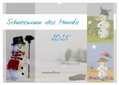 Schneemann des Monats 2025 (Wandkalender 2025 DIN A2 quer), CALVENDO Monatskalender