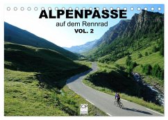 Alpenpässe auf dem Rennrad Vol. 2 (Tischkalender 2025 DIN A5 quer), CALVENDO Monatskalender