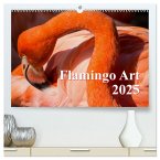 Flamingo Art 2025 (hochwertiger Premium Wandkalender 2025 DIN A2 quer), Kunstdruck in Hochglanz