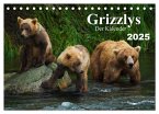 Grizzlys - Der Kalender (Tischkalender 2025 DIN A5 quer), CALVENDO Monatskalender