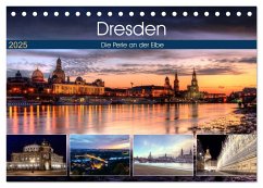 Dresden Die Perle an der Elbe (Tischkalender 2025 DIN A5 quer), CALVENDO Monatskalender