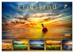 Friesland, verzauberte Landschaft an der Nordsee (Wandkalender 2025 DIN A2 quer), CALVENDO Monatskalender
