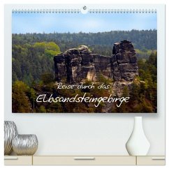 Reise durch das Elbsandsteingebirge (hochwertiger Premium Wandkalender 2025 DIN A2 quer), Kunstdruck in Hochglanz