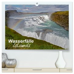 Wasserfälle Islands (hochwertiger Premium Wandkalender 2025 DIN A2 quer), Kunstdruck in Hochglanz - Uppena, Leon