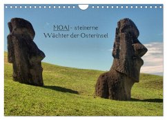 MOAI - steinerne Wächter der Osterinsel (Wandkalender 2025 DIN A4 quer), CALVENDO Monatskalender - Hartmann, Carina