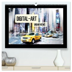 Digital-Art URBAN VIEWS (hochwertiger Premium Wandkalender 2025 DIN A2 quer), Kunstdruck in Hochglanz - Viola, Melanie