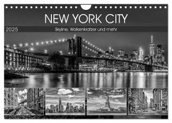 NEW YORK CITY Skyline, Wolkenkratzer und mehr (Wandkalender 2025 DIN A4 quer), CALVENDO Monatskalender