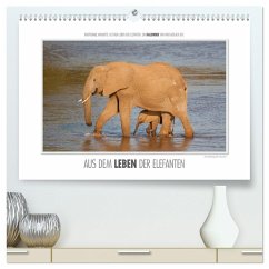 Emotionale Momente: Aus dem Leben der Elefanten. (hochwertiger Premium Wandkalender 2025 DIN A2 quer), Kunstdruck in Hochglanz
