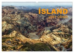 Island von oben (Wandkalender 2025 DIN A2 quer), CALVENDO Monatskalender