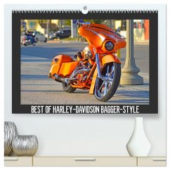 BEST OF HARLEY-DAVIDSON BAGGER-STYLE (hochwertiger Premium Wandkalender 2025 DIN A2 quer), Kunstdruck in Hochglanz