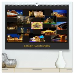 BONNER NACHTFARBEN (hochwertiger Premium Wandkalender 2025 DIN A2 quer), Kunstdruck in Hochglanz