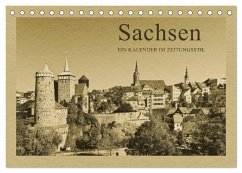 Sachsen (Tischkalender 2025 DIN A5 quer), CALVENDO Monatskalender - Calvendo;Kirsch, Gunter