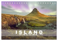 ISLAND 63° - 66° N / 13° - 25° W (Tischkalender 2025 DIN A5 quer), CALVENDO Monatskalender