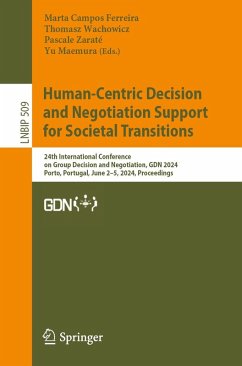 Human-Centric Decision and Negotiation Support for Societal Transitions (eBook, PDF)