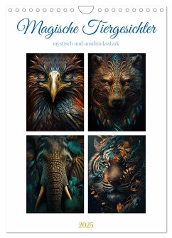 Magische Tiergesichter (Wandkalender 2025 DIN A4 hoch), CALVENDO Monatskalender