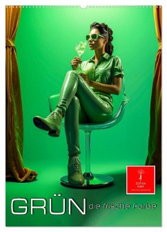 Grün, die frische Farbe (Wandkalender 2025 DIN A2 hoch), CALVENDO Monatskalender