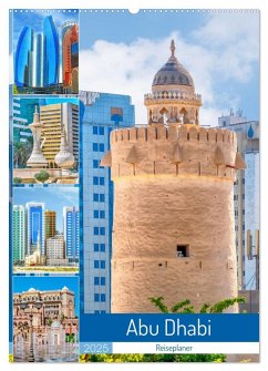 Abu Dhabi - Reiseplaner (Wandkalender 2025 DIN A2 hoch), CALVENDO Monatskalender - Calvendo;Schwarze, Nina