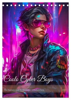 Coole Cyber Boys (Tischkalender 2025 DIN A5 hoch), CALVENDO Monatskalender