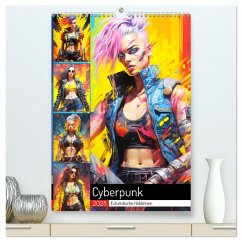 Cyberpunk. Futuristische Heldinnen (hochwertiger Premium Wandkalender 2025 DIN A2 hoch), Kunstdruck in Hochglanz - Calvendo;Hurley, Rose