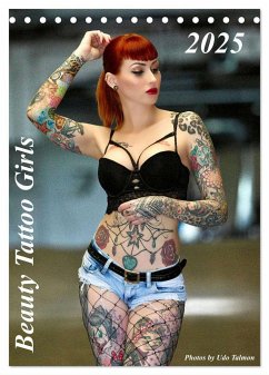 Beauty Tattoo Girls 2025 (Tischkalender 2025 DIN A5 hoch), CALVENDO Monatskalender