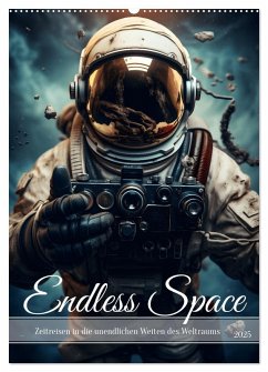 Endless Space - Zeitreisen in die unendlichen Weites des Weltraums (Wandkalender 2025 DIN A2 hoch), CALVENDO Monatskalender - Calvendo;HollywayArt