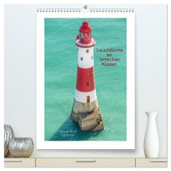 Leuchttürme an britischen Küsten (hochwertiger Premium Wandkalender 2025 DIN A2 hoch), Kunstdruck in Hochglanz