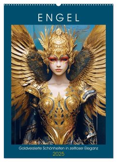 Engel. Goldverzierte Schönheiten in zeitloser Eleganz (Wandkalender 2025 DIN A2 hoch), CALVENDO Monatskalender - Calvendo;Hurley, Rose