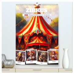 Zirkus. Manege frei! Willkommen im nostalgischen Wunderland (hochwertiger Premium Wandkalender 2025 DIN A2 hoch), Kunstdruck in Hochglanz