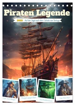Piraten Legende (Tischkalender 2025 DIN A5 hoch), CALVENDO Monatskalender