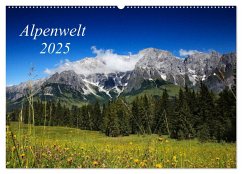 Alpenwelt 2025 (Wandkalender 2025 DIN A2 quer), CALVENDO Monatskalender - Calvendo;Schwarz, Nailia