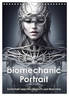 Biomechanic Portrait - Schönheit zwischen Mensch und Maschine (Wandkalender 2025 DIN A4 hoch), CALVENDO Monatskalender