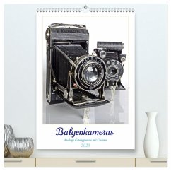 Balgenkameras - Analoge Fotoapparate mit Charme (hochwertiger Premium Wandkalender 2025 DIN A2 hoch), Kunstdruck in Hochglanz