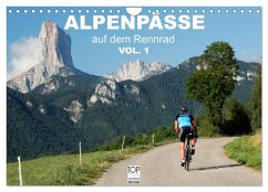 Alpenpässe auf dem Rennrad Vol. 1 (Wandkalender 2025 DIN A4 quer), CALVENDO Monatskalender