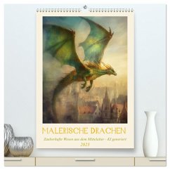 Malerische Drachen (hochwertiger Premium Wandkalender 2025 DIN A2 hoch), Kunstdruck in Hochglanz