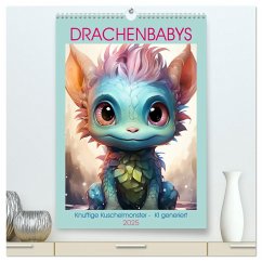 Drachenbabys (hochwertiger Premium Wandkalender 2025 DIN A2 hoch), Kunstdruck in Hochglanz