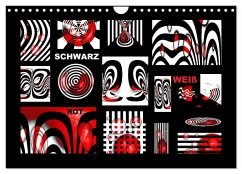 SCHWARZ, WEIß, ROT (Wandkalender 2025 DIN A4 quer), CALVENDO Monatskalender