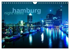 hamburg - night views (Wandkalender 2025 DIN A4 quer), CALVENDO Monatskalender - Calvendo;Muß, Jürgen