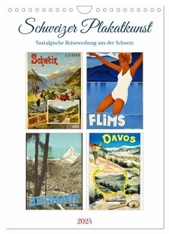 Schweizer Plakatkunst (Wandkalender 2025 DIN A4 hoch), CALVENDO Monatskalender - Calvendo;Lehmann, Steffani