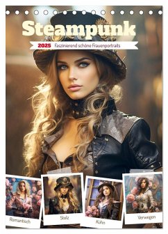 Steampunk. Faszinierend schöne Frauenportraits (Tischkalender 2025 DIN A5 hoch), CALVENDO Monatskalender - Calvendo;Hurley, Rose